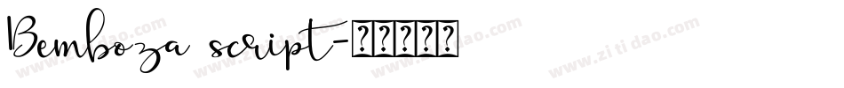 Bemboza script字体转换
